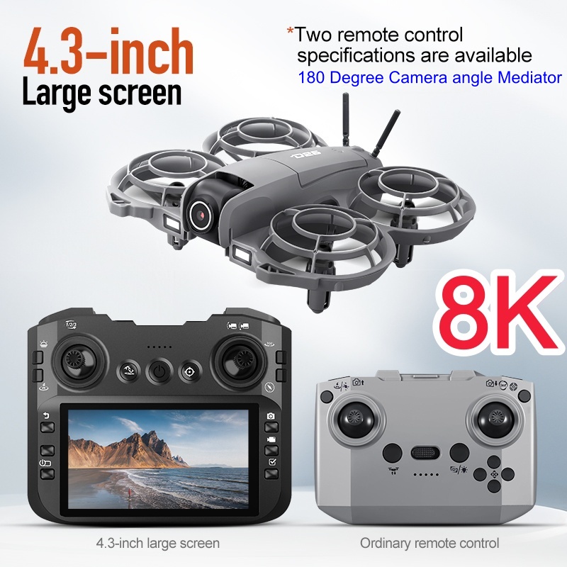 Drone Controller Screen - Großbildschirm-Fernbedienungs-RC-Drohne mit 8K HD-Kamera, optischer Fluss-Schwebefunktion