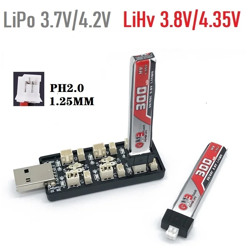 Drone Power Bank - 6CH USB 1S LiPo/LiHv 3,7 V/4,2
