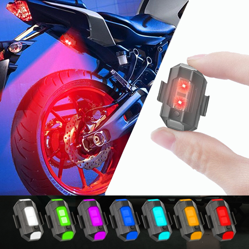 Drone Strobe Light - Motorrad-Licht Drohnen-Blitzlicht 7 Farben Mini USB