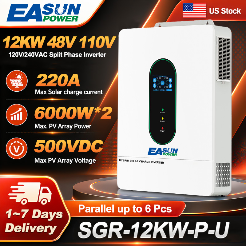 Drone Solar Charger - EASUN US 12KW 12000W Split-Phase Solarwechselrichter