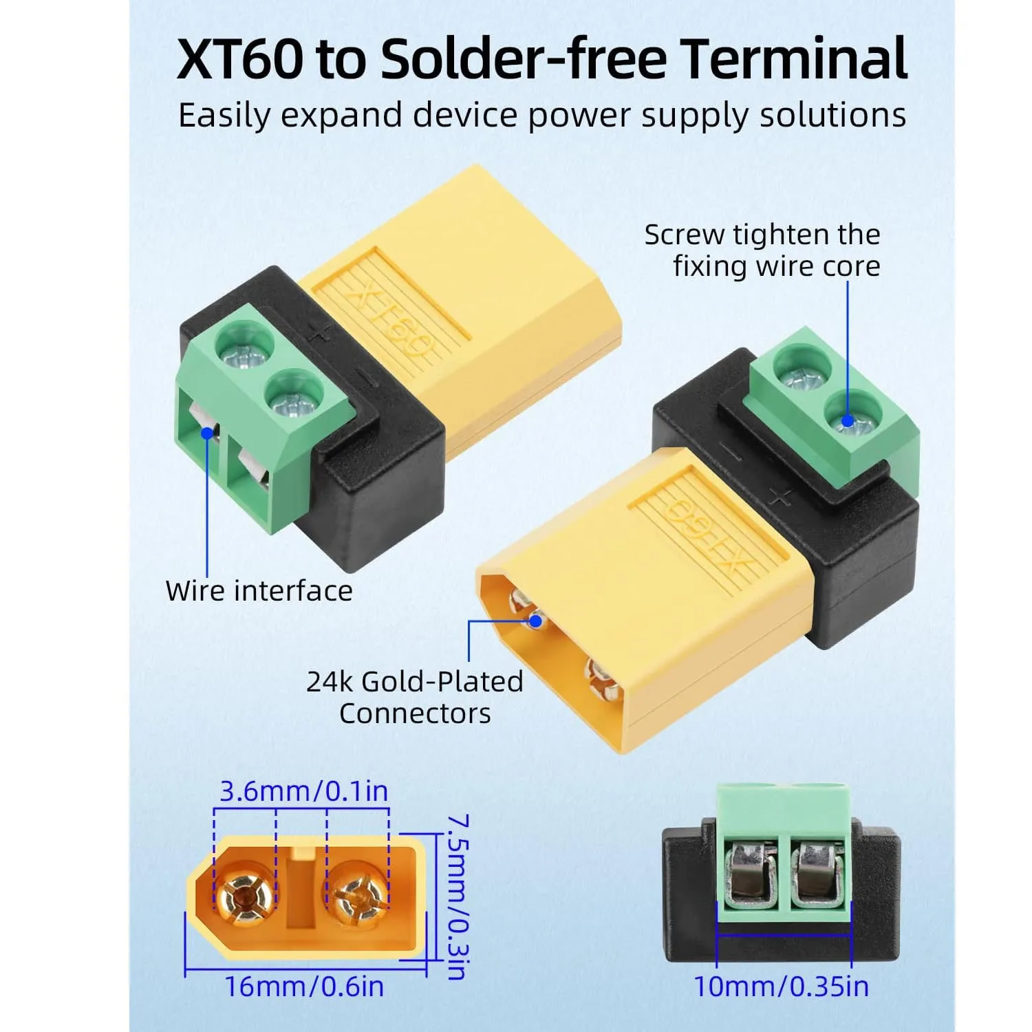 2-Pin XT60 Lötfreier Stecker-B – Drone Solar Charger Bewertung und Preis